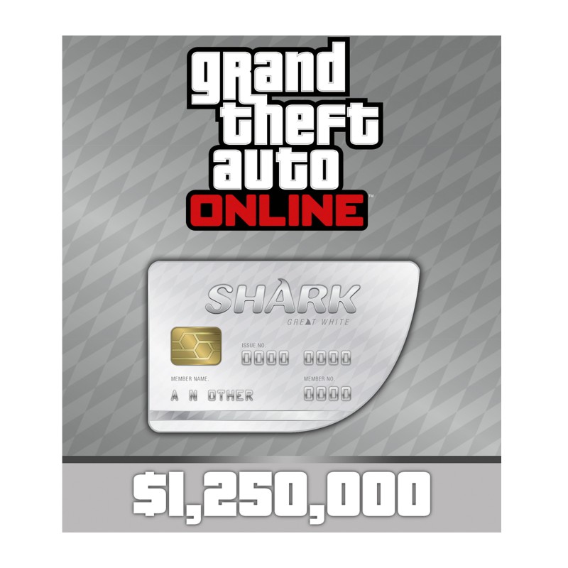 Grand Theft Auto Online   $1,250,000 Great White Shark Cash Card XBOX One Kod Klucz