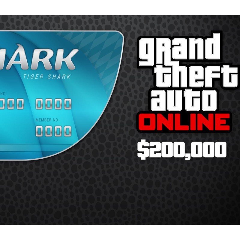 Grand Theft Auto Online   $200,000 Tiger Shark Cash Card XBOX One Kod Klucz