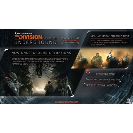 Tom Clancys The Division   Underground DLC XBOX One Kod Klucz