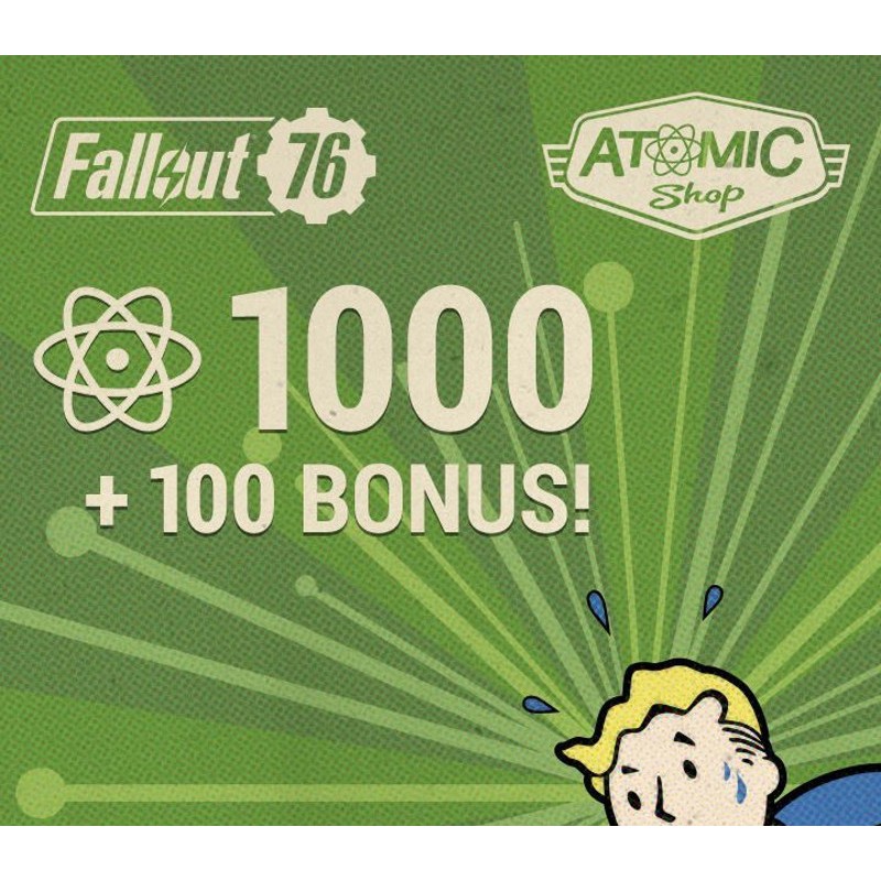 Fallout 76   1000 (+100 Bonus) Atoms XBOX One Kod Klucz