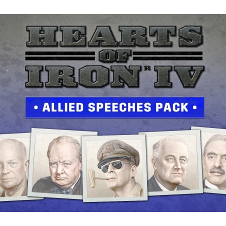 Hearts of Iron IV   Allied Speeches Music Pack DLC Steam Kod Klucz