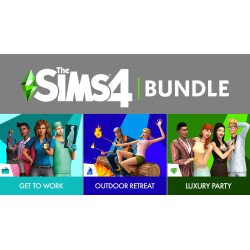 The Sims 4 Bundle   Get to Work, Outdoor Retreat, Luxury Party Stuff DLCs Origin Kod Klucz