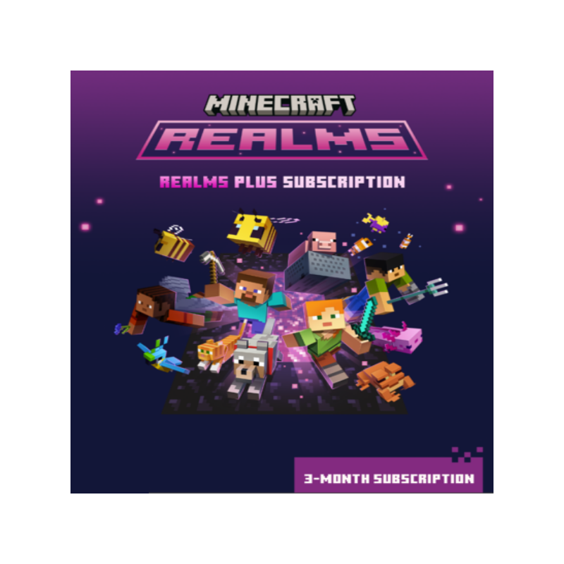 Minecraft Realms Plus 3 Month Subscription XBOX One / Xbox Series X|S / Windows 10 Kod Klucz