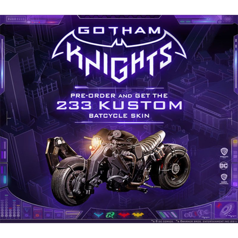 Gotham Knights   233 Kustom Batcycle Skin   DLC PS4 Kod Klucz