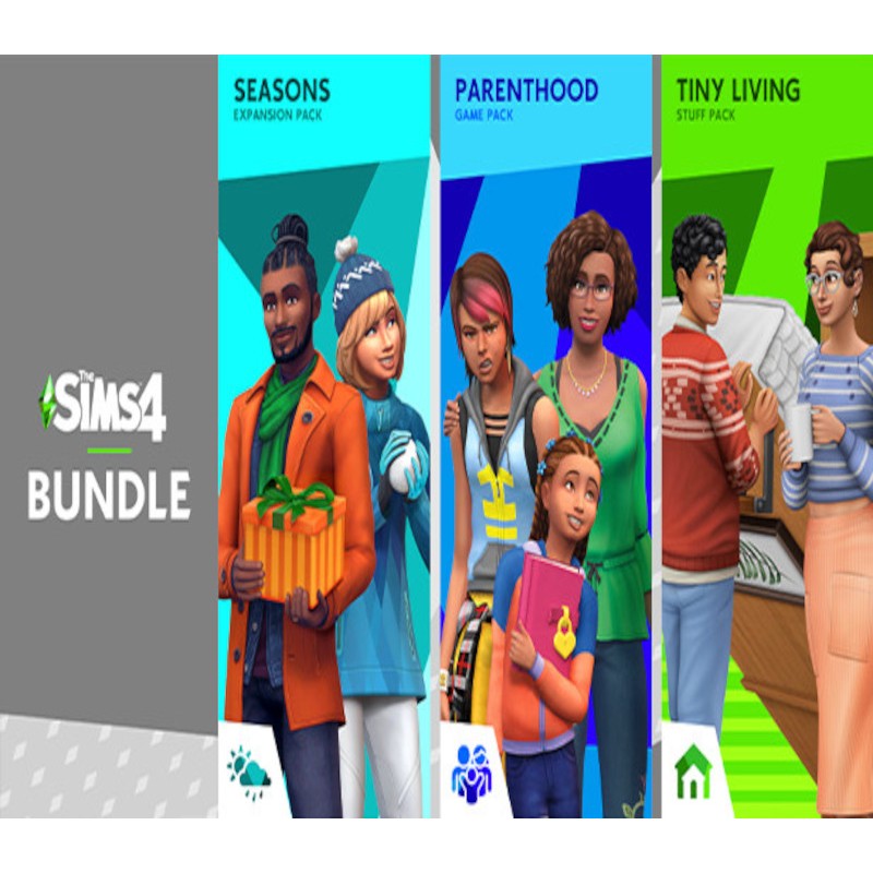 The Sims 4 Starter Bundle   Seasons, Parenthood, Tiny Living Stuff DLC Origin Kod Klucz