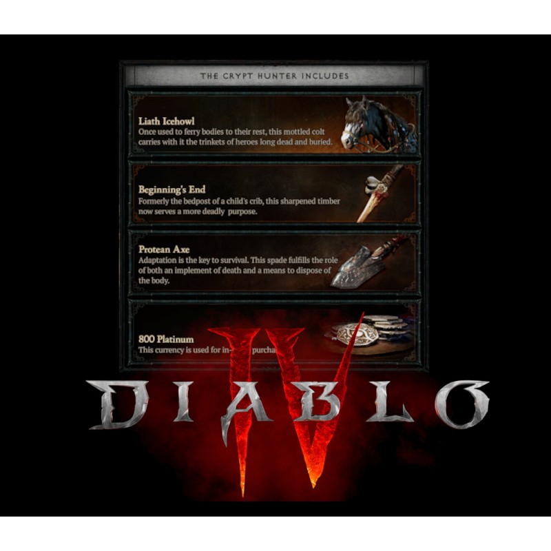 Diablo 4   Crypt Hunter Pack DLC XBOX One / Xbox Series X|S Kod Klucz